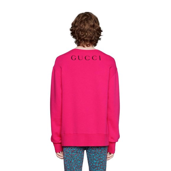 Gucci Billy Idol Crewneck Sweatshirt in Pink - Picture 3 of 5